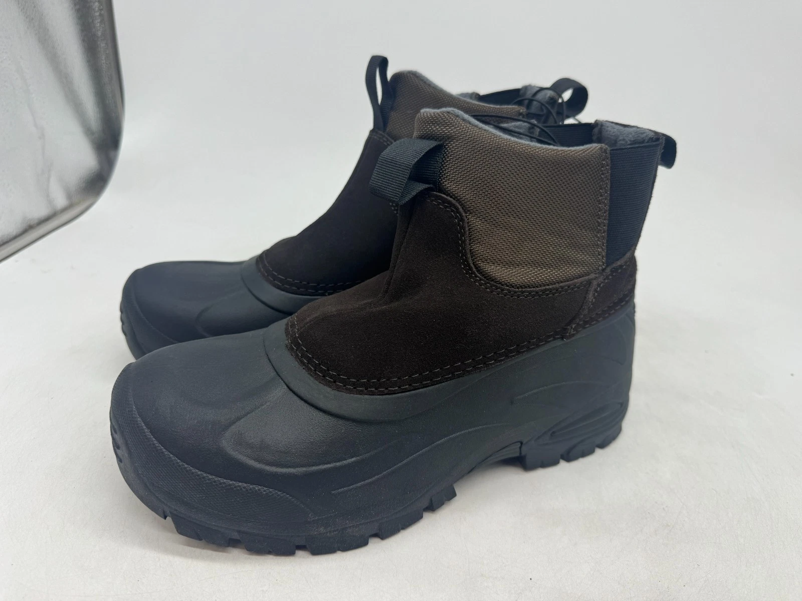 Staheekum Yukon Ankle Winter Boots Mens Black Brown Waterproof Pull On - 9