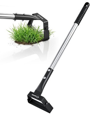 Saker Mini Stirrup Hoe for Precision Weeding, Garden Hula Tool with black