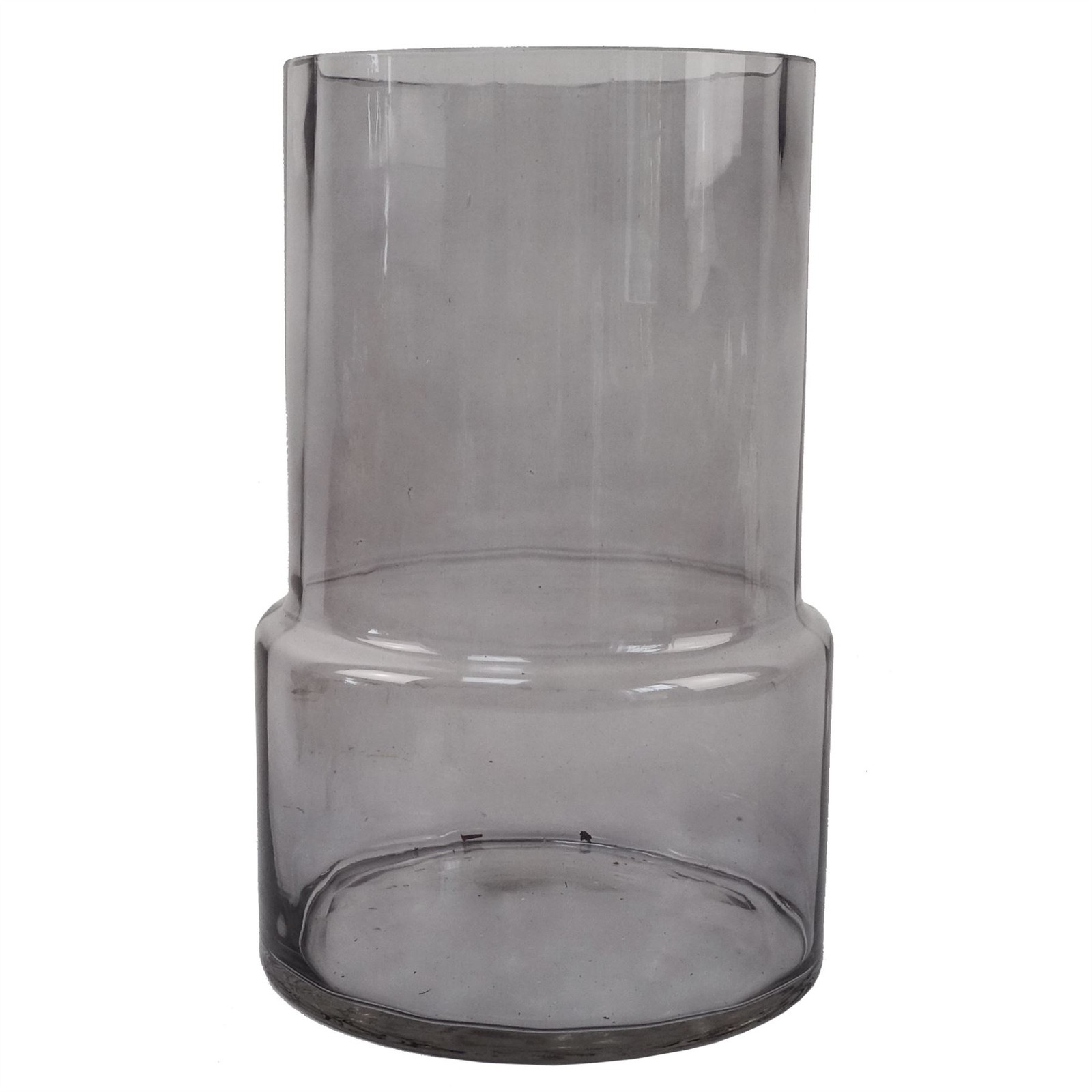 Leaf Grey Smoke Glass Vase 26cm - Image 2