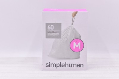 SimpleHuman Code M Custom Fit Drawstring Trash Bags 45L / 12 Gallon - 60 count