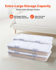 Under Bed Storage with Wheels, 4 Pack