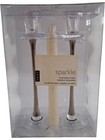 Next Sparkle Platinum Stem Candle Holders Handmade Glass T2750 D33