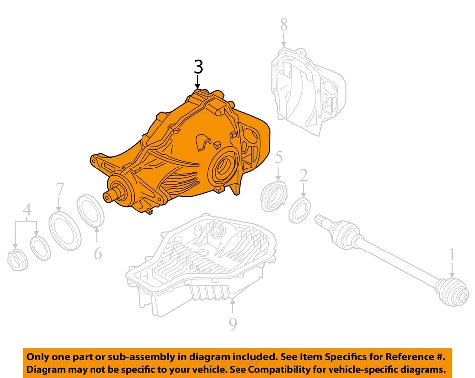 Carrier Rear Fits 17-19 BMW 530i 969772 Foto 3 de 4