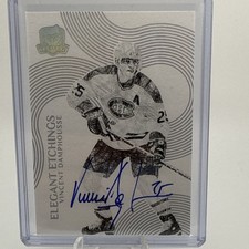 2024-25 UD The Cup Hockey Elegant Etchings Auto On Card Vincent Damphousse EL-VD