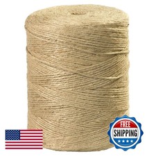 BOX USA Fiber Jute Twine 3-Ply 5000' 84 lbs Tensile Strength Natural TWJ500