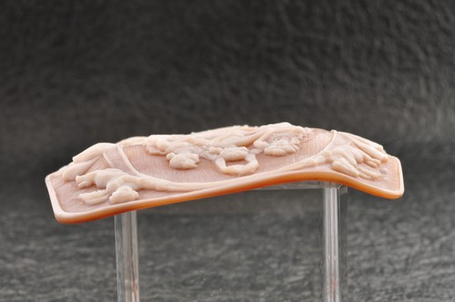 Vintage  shell cameo, "Botticelli: Spring" (80.5ct) sign by artist, with case. - 第 9/13 張圖片