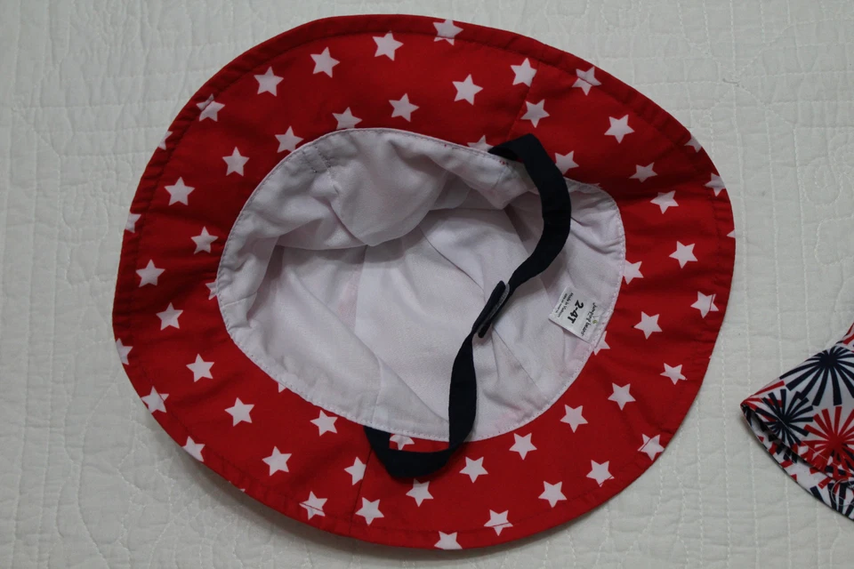 NUEVO SOMBRERO PARA EL SOL JUMPING BEANS NIÑAS ROJO BLANCO AZUL VARIAS TALLAS Y ESTILOS Foto 3 de 4