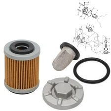 Oil Drain Plug Screen Oil Filter Set For Yamaha YFM350 Wolverine Warrior MOTO-4