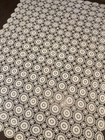 Vintage Thin Crochet Lace Doily Cream Tablecloth Handmade 66” X 86” Excellent
