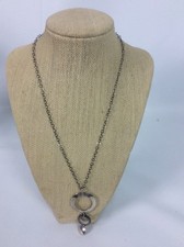 Pretty Silpada sterling Silver 925 Hoop Disc pendant necklace