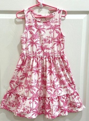 Janie and Jack girls size 7 flamingo dress
