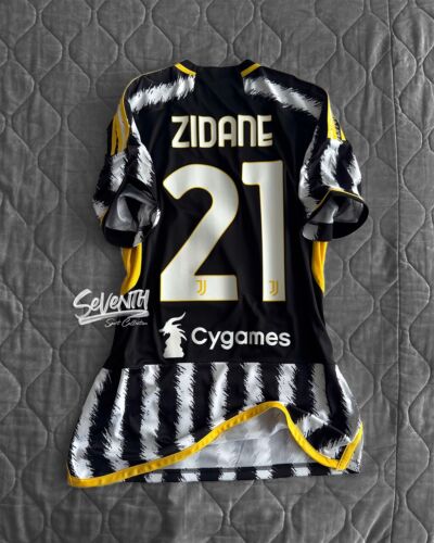 Juventus 2023 2024 Black & White Show Edition Home Jersey Zidane Official Shirt