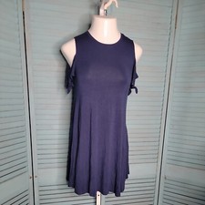 Style & Co Cold Shoulder Above Knee Cute Dress ~ Blue ~ Sz PS