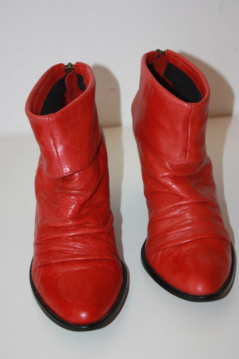 Zara red booties sale