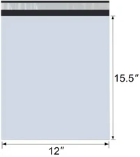 SKmax 2 MIL POLY MAILERS SHIPPING BAGS 12x15.5 Q'TY 10/25/50/100/200/500/1000PCS