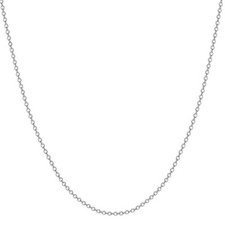 925 Sterling Silver Cable Chain Necklace 1 mm 18 Inch