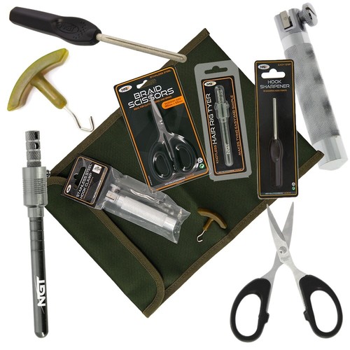 Hook Sharpening Kit File Vice Tool Clamp Braid Scissors Case Sharpener