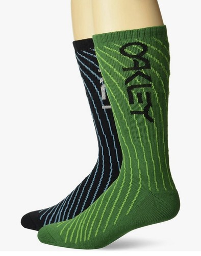 Oakley Mens CAMO B1B RC Socks 2.0 2PCs Blue Tempestas Pt Large New - Picture 2 of 3