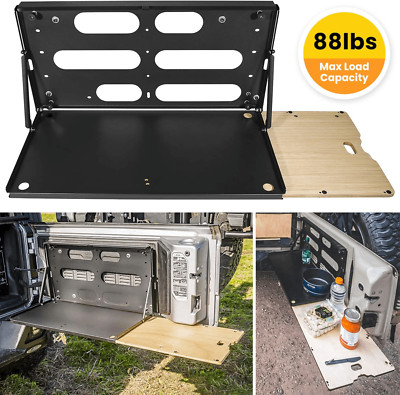 Drop Down Tailgate Table For 2007-2022 Jeep and Other Vehicles w/Rear Swing Door