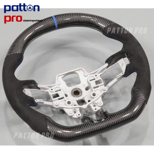 Alcantara Leather Real Carbon Fiber Steering Wheel For Ford Mustang GT 15-23 - Picture 6 of 9