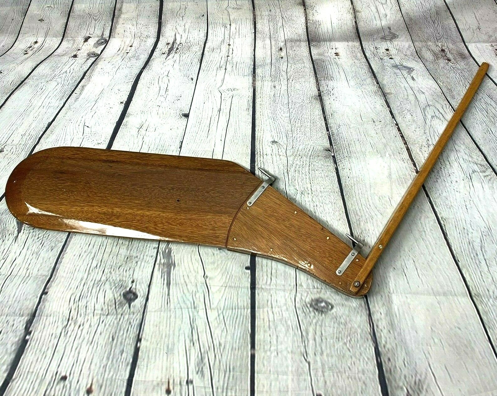 Vintage Wood Sailboat Rudder Boat Wooden Folding Clear Coated eBay