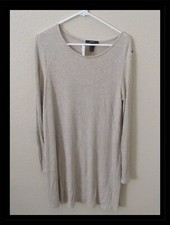 Forever 21 Ladies Oatmeal Knit Dress Knee Length Size Large  NWT