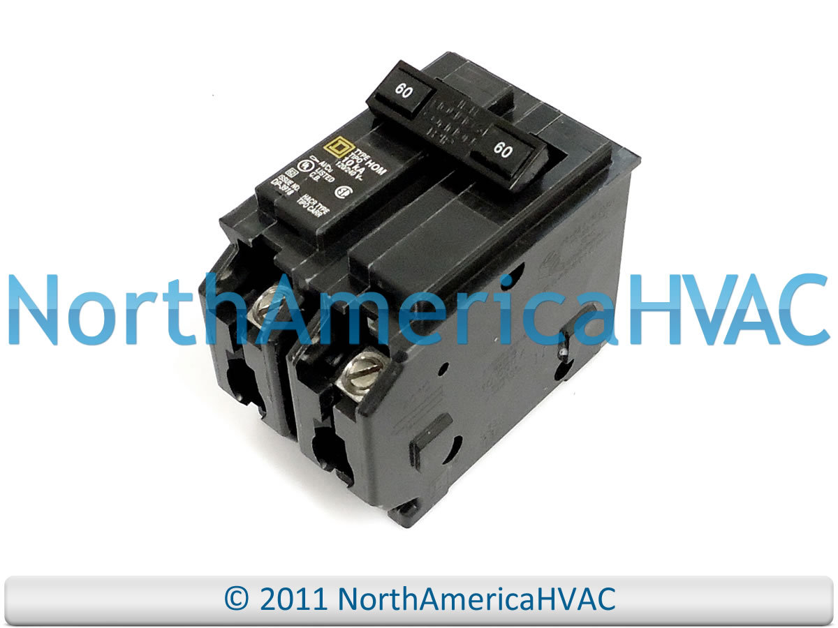 Double Two 2 Pole 60 Amp Square D Breaker DP-3918 HOM 10ka Sixty