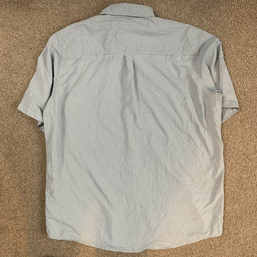 WRANGLER Men’s Shirt Large Outdoor Series Light Blue Short Sleeve Hiking Button - Picture 7 of 7