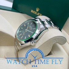 Rolex 116400GV Milgauss 40mm Stainless Steel Watch Black Dial With Green Crystal 4