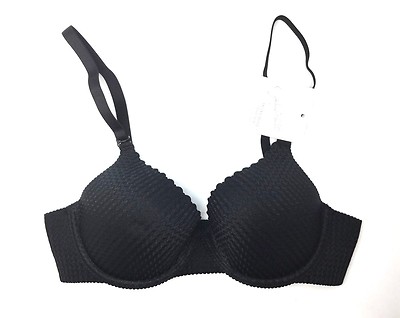 Jaclyn Smith Collection Push-Up Bra Shape Wear Intimate Padded Black Geometric