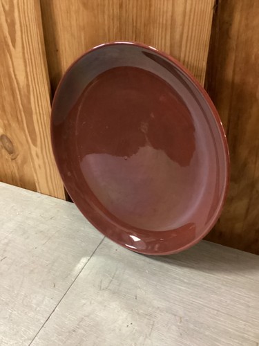 Vintage GMB Gladding McBean California Pottery MCM 15 Platter Maroon - Picture 3 of 7