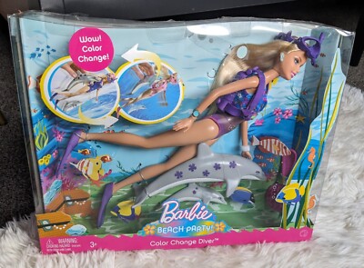 Beach Party Color Change Diver Barbie - 2008 BRAND NEW