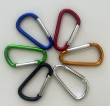 12 MINI D SHAPE CARABINER/CAMPING SPRING CLIP/HOOK/KEYCHAIN/US Seller Generic