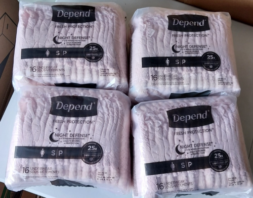 Depend Night Defense Incontinence Underwear Womens Small Blush 64 Ct
