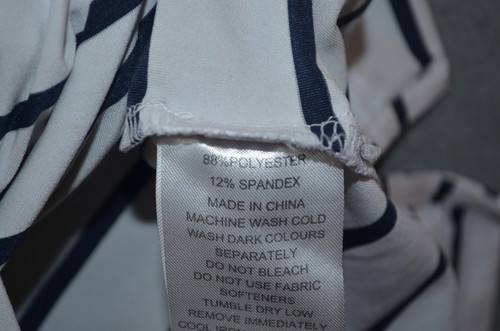 Footjoy Polo Shirt Mens XL Navy Blue/White Golf Performance Stretch Striped VCC - Bild 5 von 10