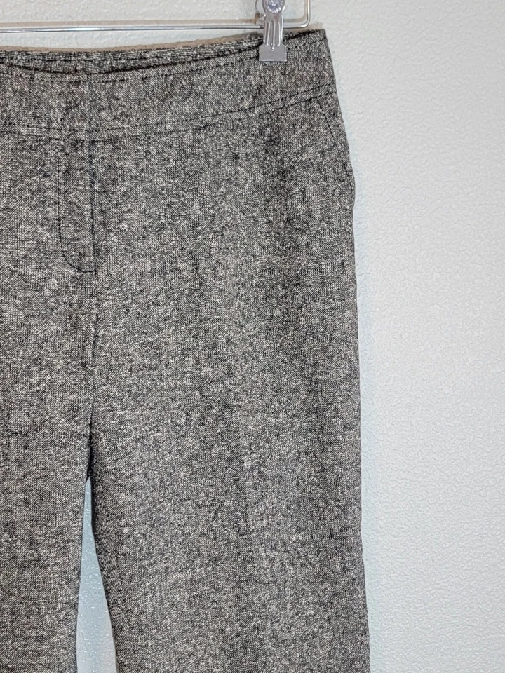 Caslon Vestido Pantalones Mujer Talla 8 Relajado Suelto Recto Mezcla Lana Negro Blanco Foto 3 de 4