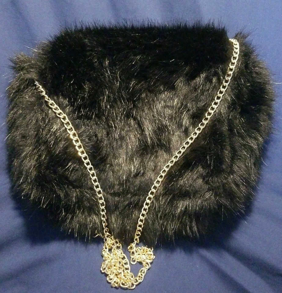 Cartera de piel sintética de oso negro bolso bandolera de hombro con cadena Forever 21 Foto 2 de 4