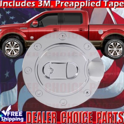 2015 2016 2017 2018 2019 2020 Ford F150 F-150 Chrome Fuel Gas Door COVER Overlay