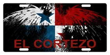 Panama Flag License Plate 6" x 12" Patriotic Eagle Panamanians Emblem El Cortezo