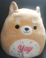 Squishmallows 12 Brown Dog Plush Angie the Shiba Inu YAY Celebration Gift
