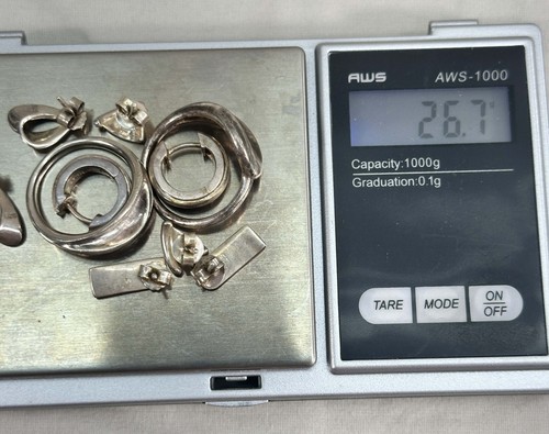 Vintage Konvolut 6 Sterling Silber Esprit GHA 26,7g Modernist Ohrringe & Ringe 925 - Bild 10 von 10