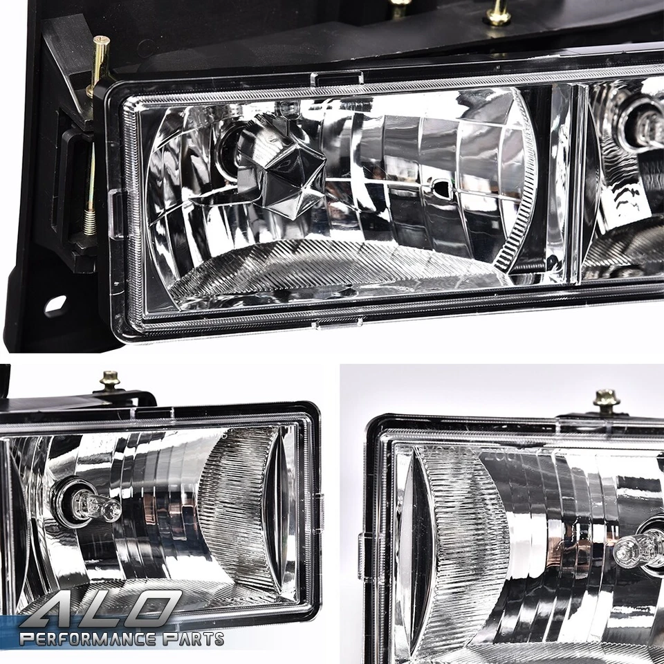 Faros cromados con bombillas aptos para camioneta Chevy GMC C10 C/K 88-98 Foto 4 de 4