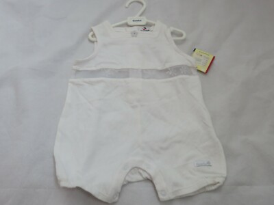 Absorba Girls Sheer Floral  White Summer one piece Romper Outfit 9M NWT $25