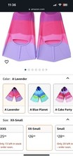 Kid Flippers Rainbow Colors See Pic Rubber Child  s Pool Flippers