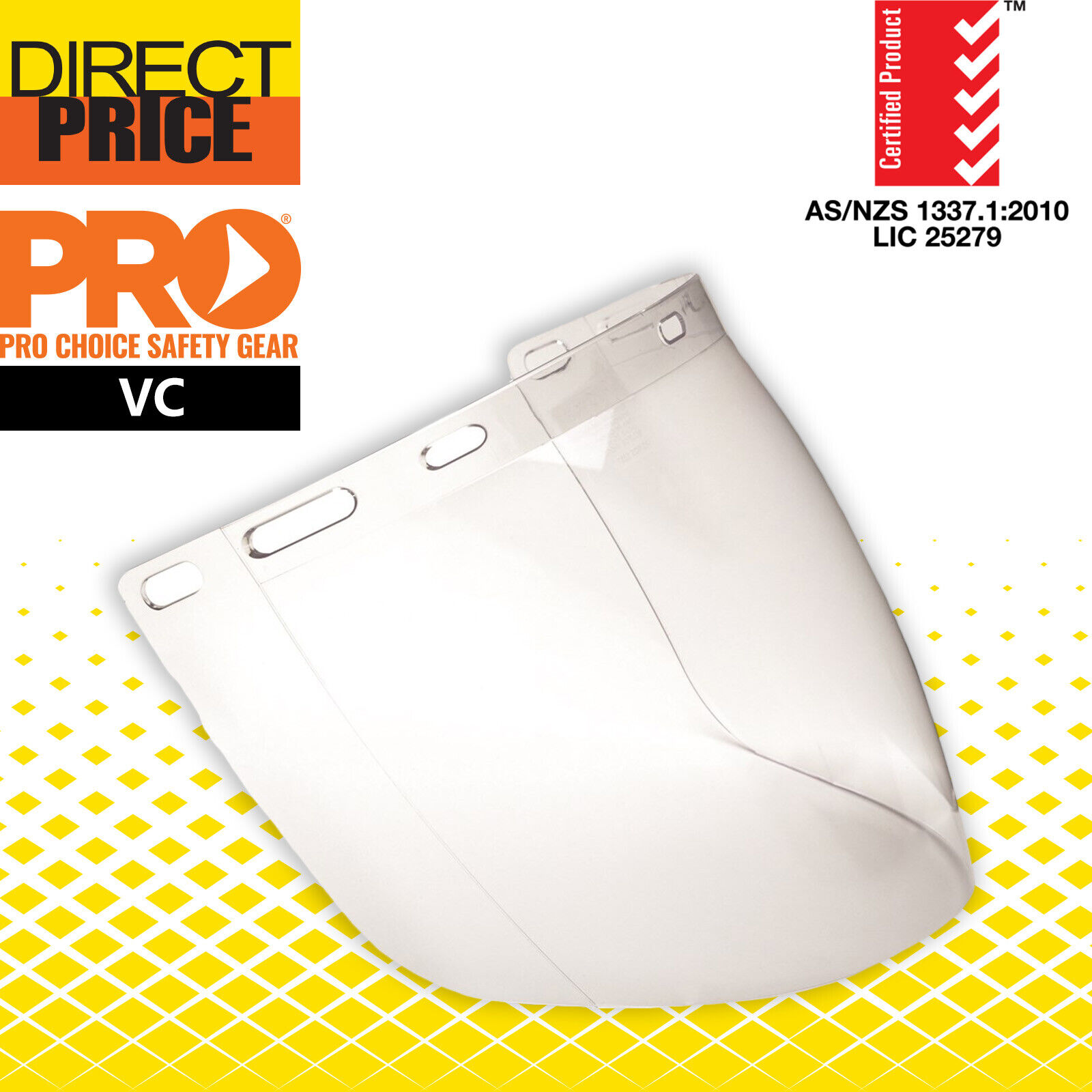 Pro Choice Striker Visor To Suit Pro Choice Safety Gear Browguards Clear, VC