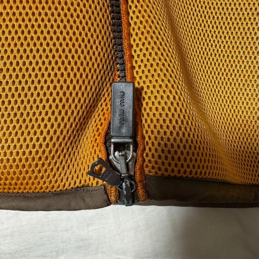 Giacca con cappuccio MIU MIU 99FW maglia arancione taglia M usata rara