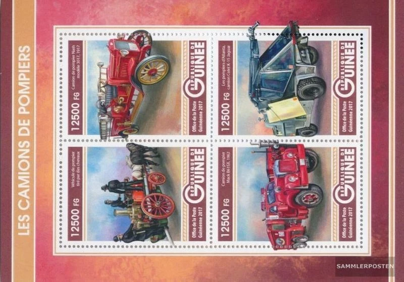 Guinea 12361-12364 Kleinbogen (kompl. Ausgabe) postfrisch 2017 Feuerwehrfahrzeug - Bild 1 von 1
