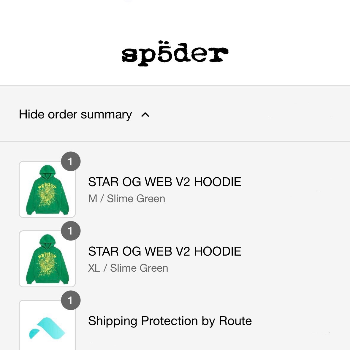 Sp5der Worldwide Star OG Web V2 Hoodie Green Size XL | eBay