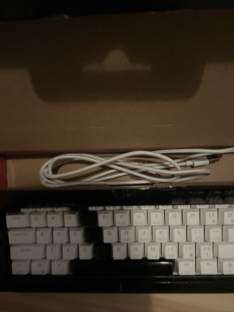 RK61 Mechanical Keyboard with Red Switches, Extra Keycaps, and Keycap Puller