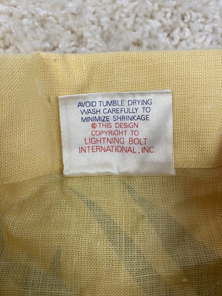 Camisa vintage años 70 LIGHTNING BOLT lino abotonada SURF SURFING floral doble cara Foto 3 de 4